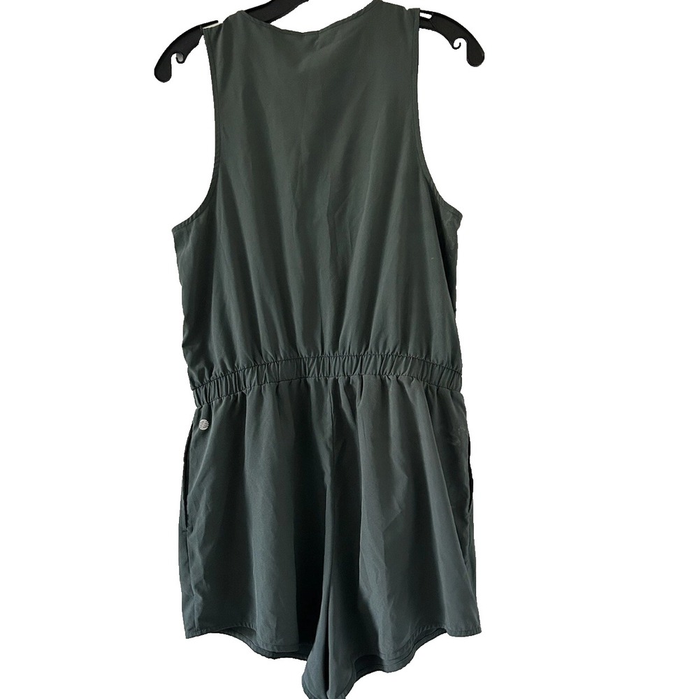 Zella Athleisure Romper Women M Olive Green Sleeveless Stretch Casual Activewear - Picture 3 of 3